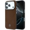 Etui Mercedes Leather Semi Wrap Wood     Effect MagSafe do iPhone 17 Pro camel